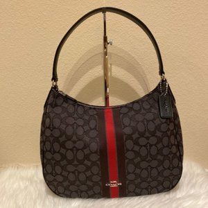 Coach Signature Jacquard Stripe Hobo